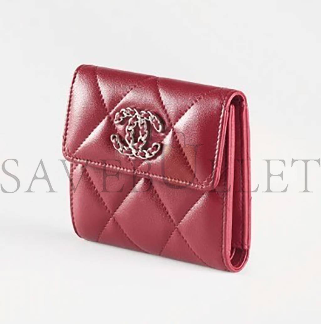 Ch*el 19 small flap wallet ap2809 b07327 ni686 (11.5*10*3cm)